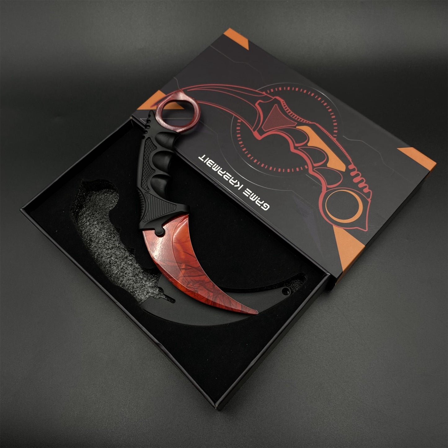 Game Karambit Ruby Skin Replica Dull Blade Trainer Knife For Collection