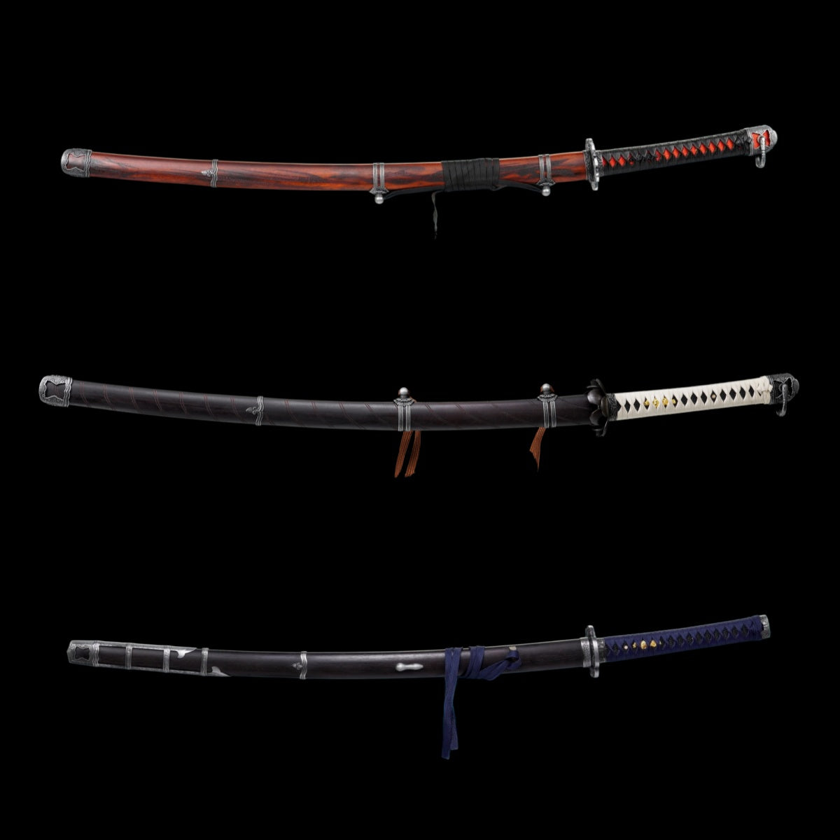 Life-Size Kusabimaru Katana, Gracious Gift of Tears, Black Mortal Blade Replicas