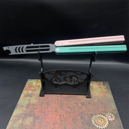 CNC Cutting High-End Shark Head Butterfly Knife Balisong Trainer Bottle Opener One-Body