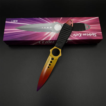 CS Fade Skin Skeleton Knife Blunt Blade 420 Stainless Steel Replica 22CM/8.7"