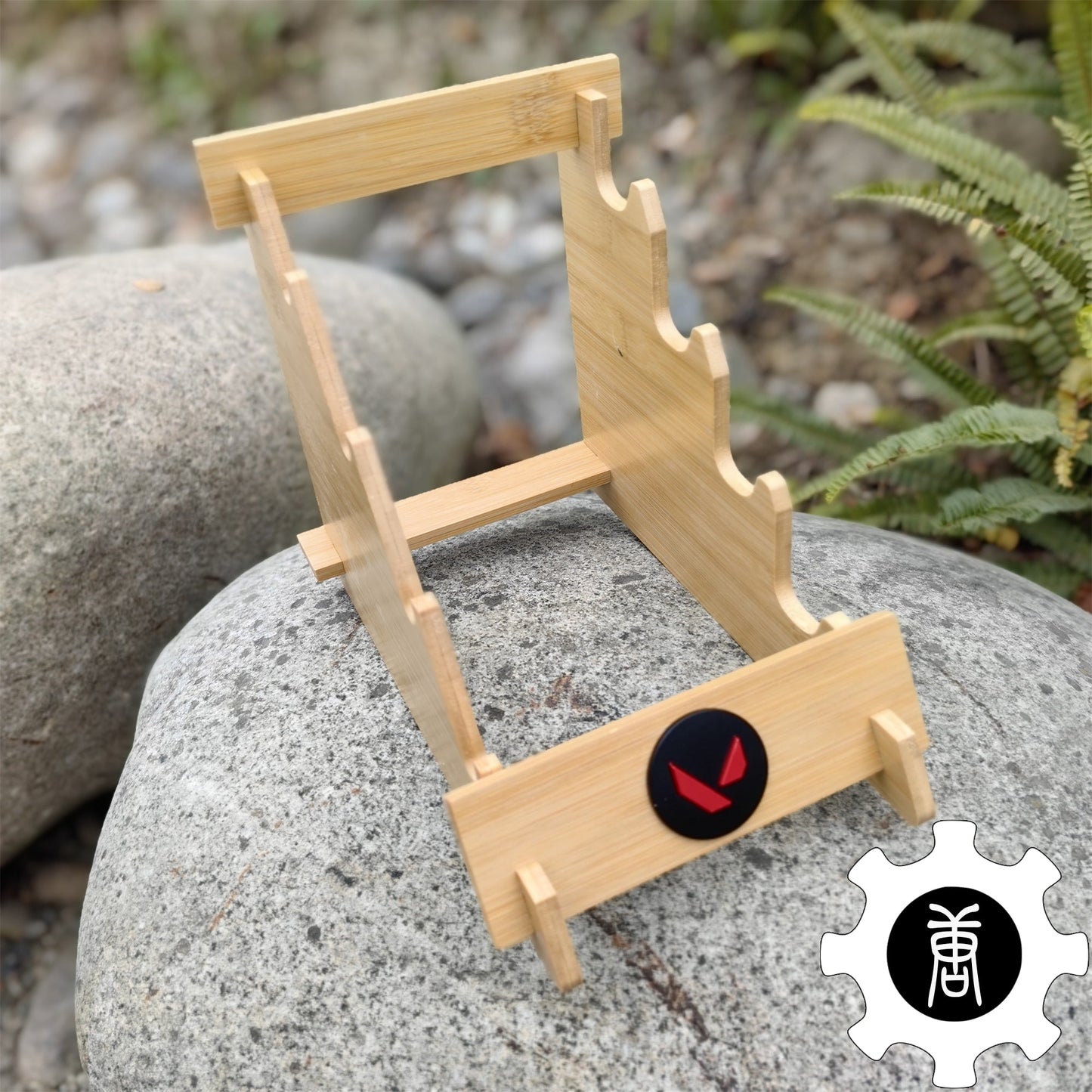 Game Knife Display Stand High-End 4-Layer Wooden Holder