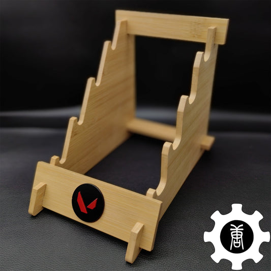 Game Knife Display Stand High-End 4-Layer Wooden Holder