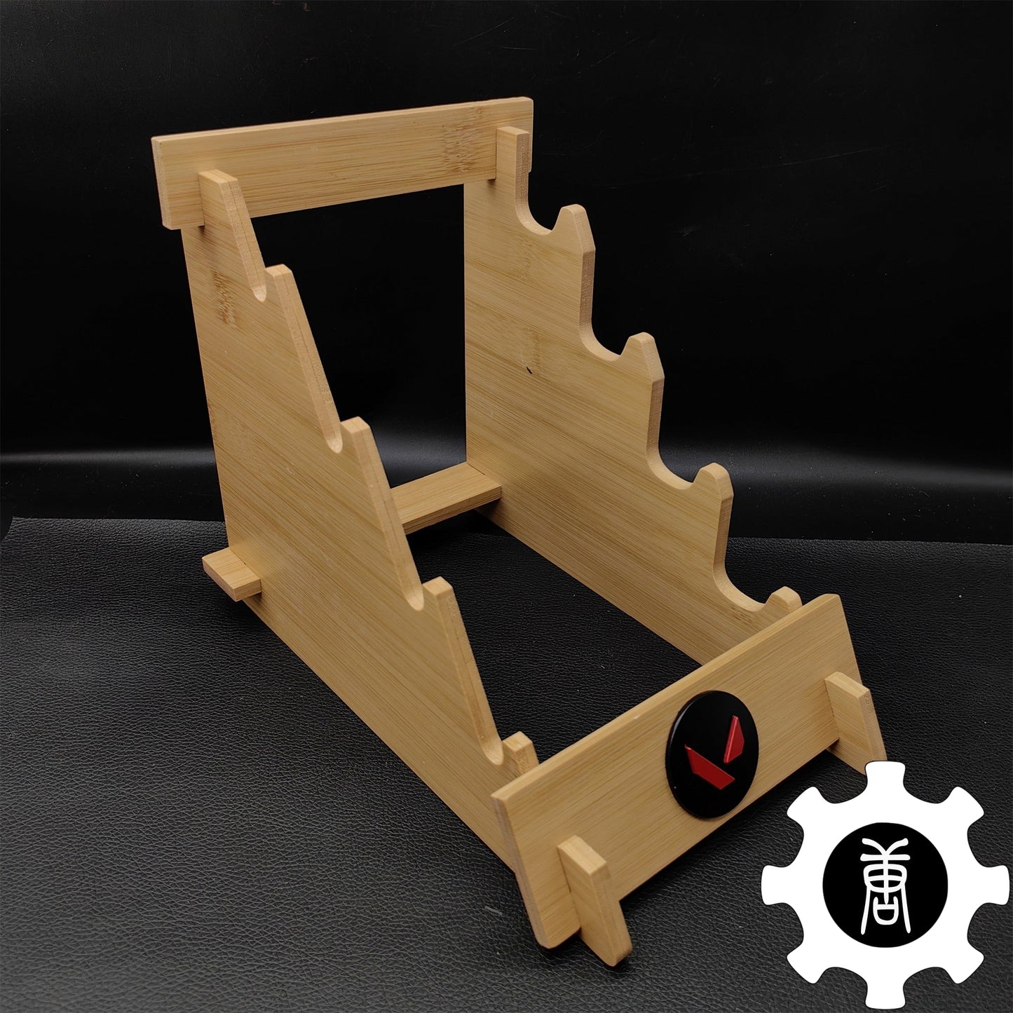 Game Knife Display Stand High-End 4-Layer Wooden Holder