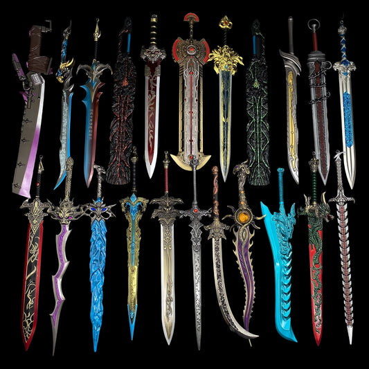 Ultimate 22 in 1 Fantasy Swords Metal Crafts For Collection