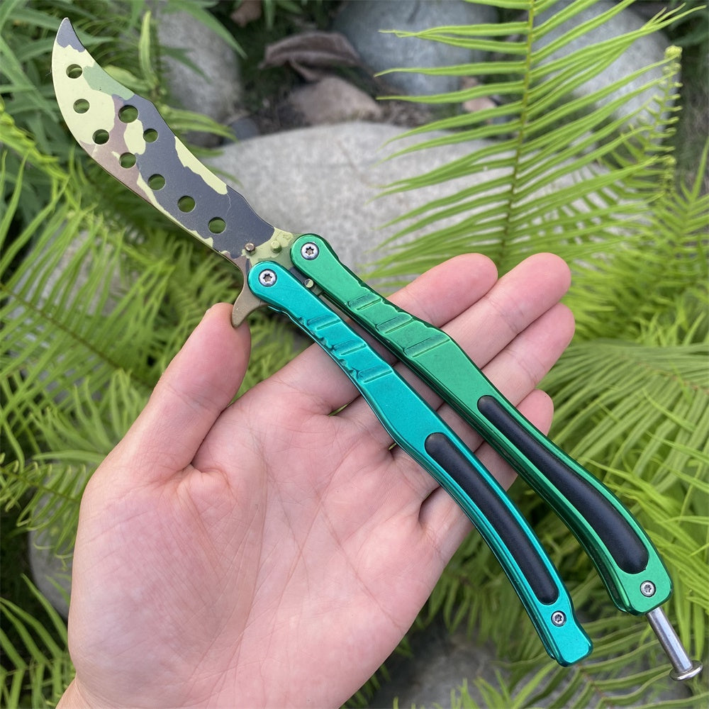 Sharp Blade 4 Color Balisong Butterfly Knife Trainer