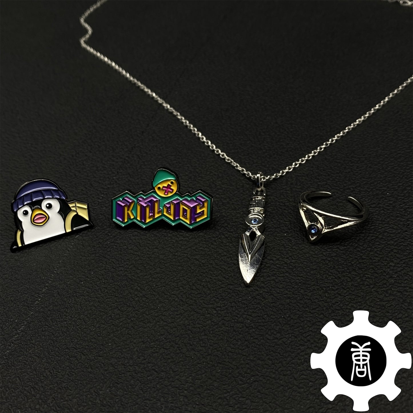 Jett Kunai Necklace Sage Ring Surprised Penguin Spray Killjoy Spray Pin Cool Gift