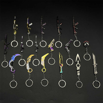Metal Hot Game Weapons Mini Keychain Pendant