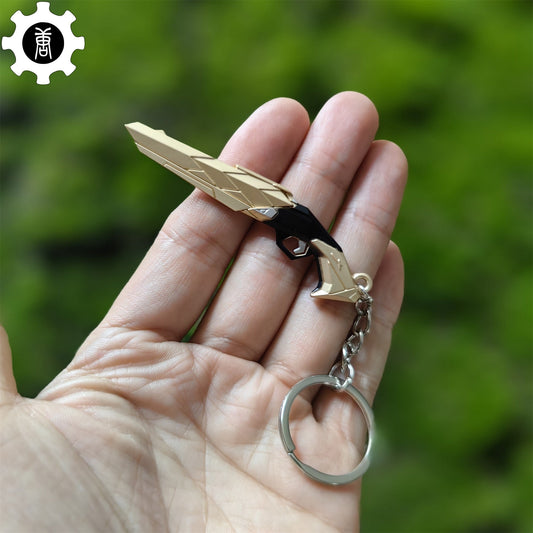 Val Araxys Shorty Gun Model Keychain Metal Pendant