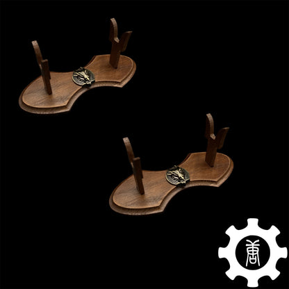 1-Layer Handmade Oak Wood Mini Display Holder