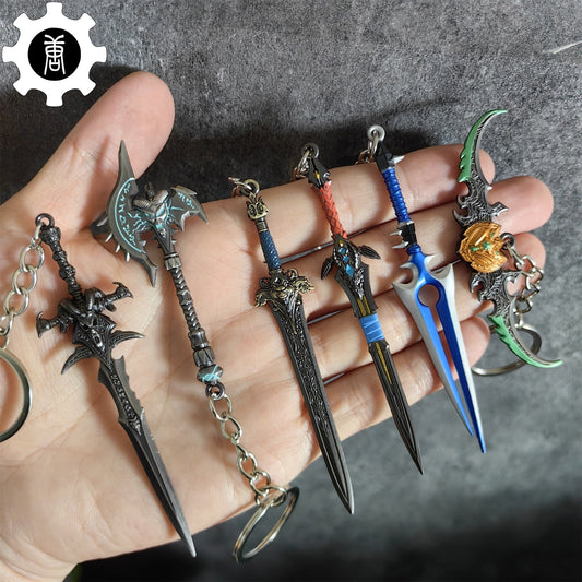 WOW Metal Mini Weapons Keychain Pendant 6 In 1 Pack
