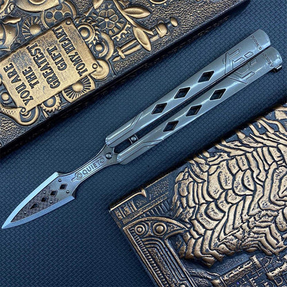 White Wraith Kunai Wraith Blunt Blade Balisong 2 in 1 Pack