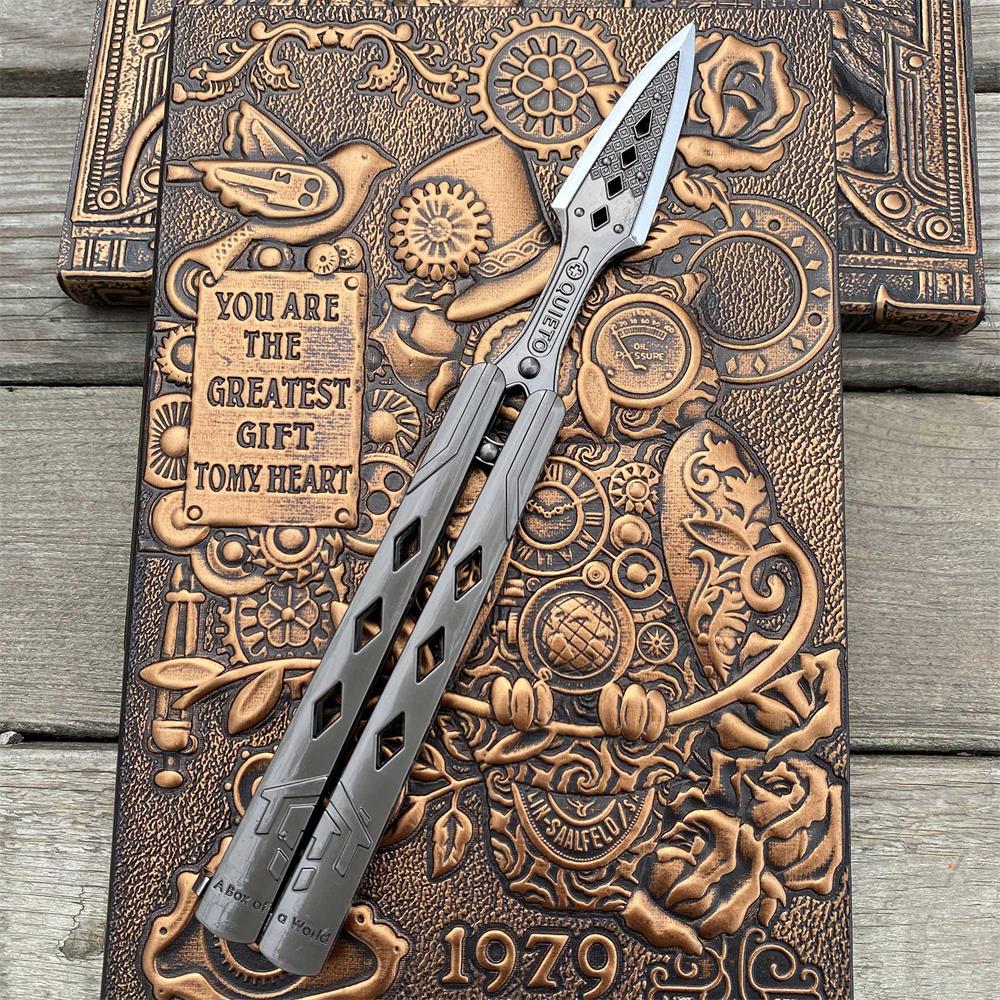 White Wraith Kunai Wraith Blunt Blade Balisong 2 in 1 Pack