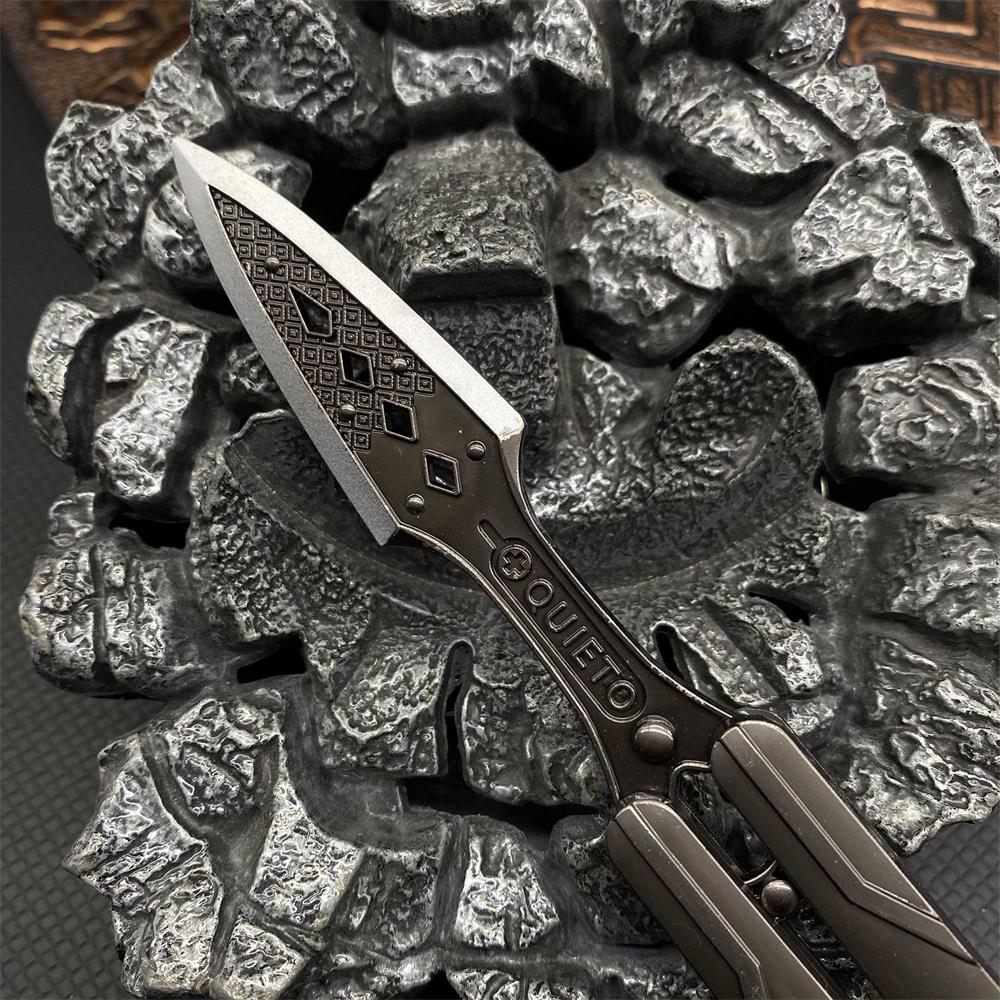 White Wraith Kunai Wraith Blunt Blade Balisong 2 in 1 Pack