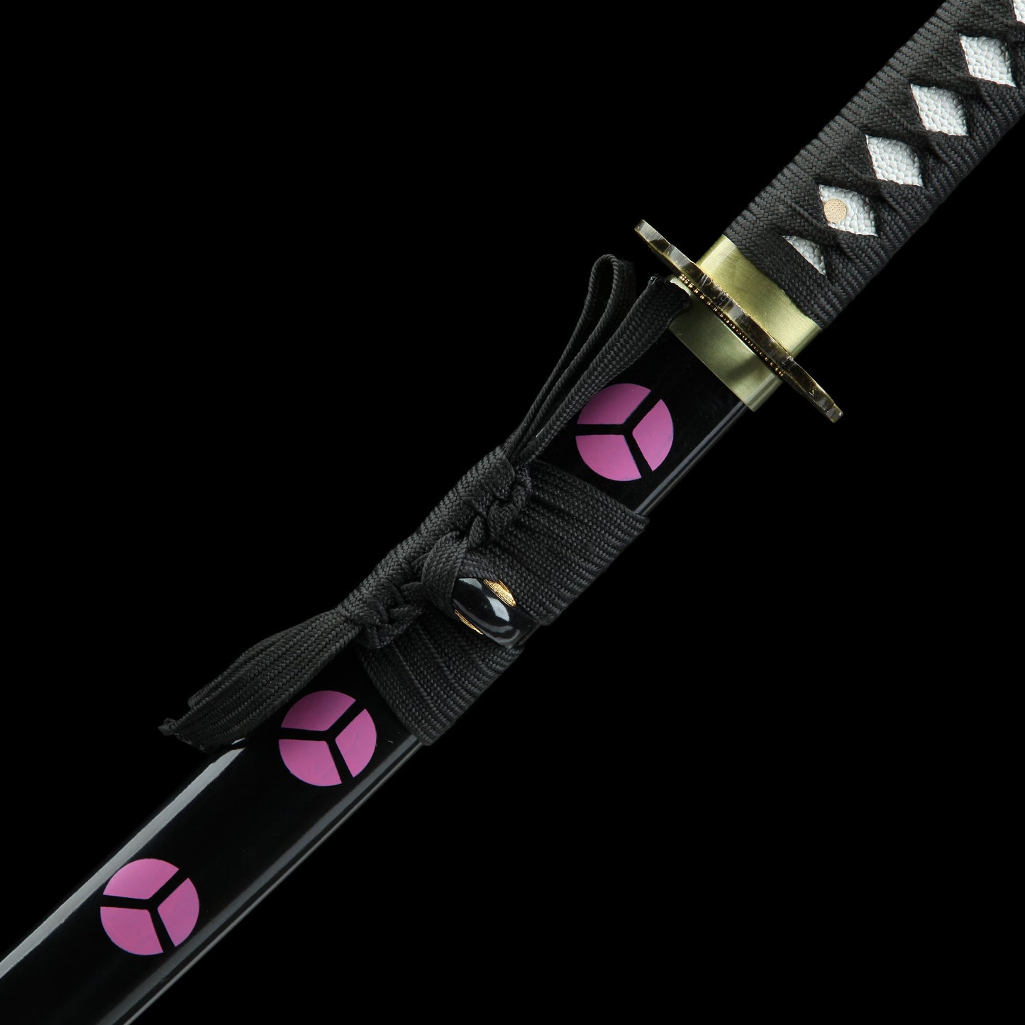 Zoro Shusui Katana Legendary Pirate Black Blade Replica 2 Hamon Option