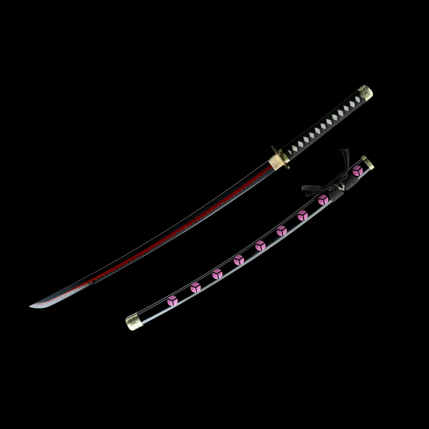 Zoro Shusui Katana Legendary Pirate Black Blade Replica 2 Hamon Option