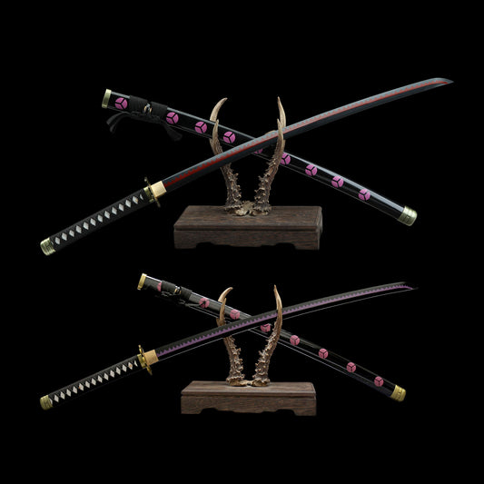 Zoro Shusui Katana Legendary Pirate Black Blade Replica 2 Hamon Option