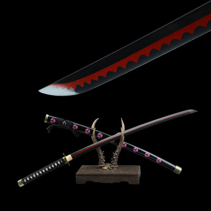 Zoro Shusui Katana Legendary Pirate Black Blade Replica 2 Hamon Option