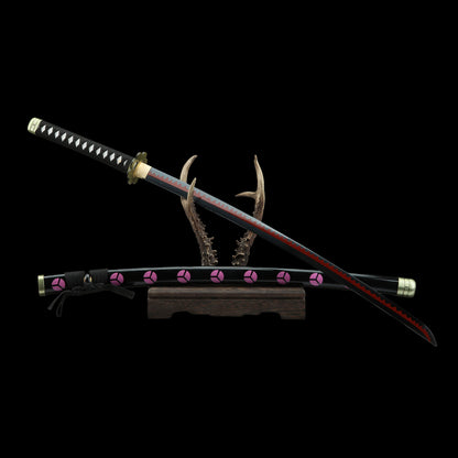 Zoro Shusui Katana Legendary Pirate Black Blade Replica 2 Hamon Option