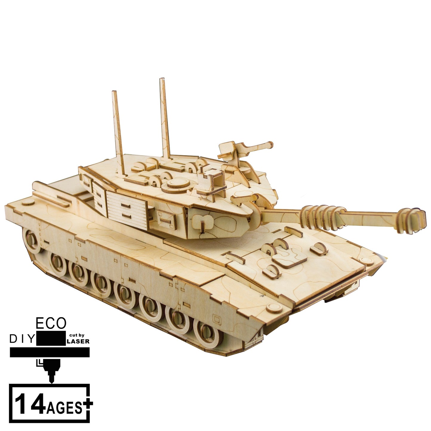 Build and Paint Your Own Model Kit Tank Army Armored Car Tank 3D Ply Wood  craft Kit 