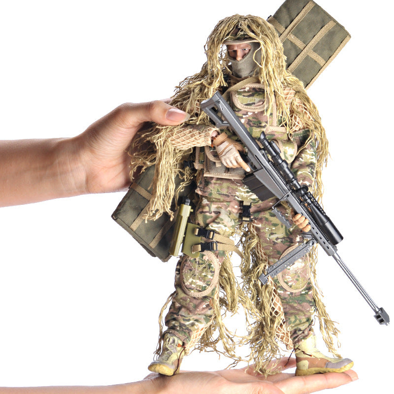 1:6 12" Woodland Wear Sniper Action Figure