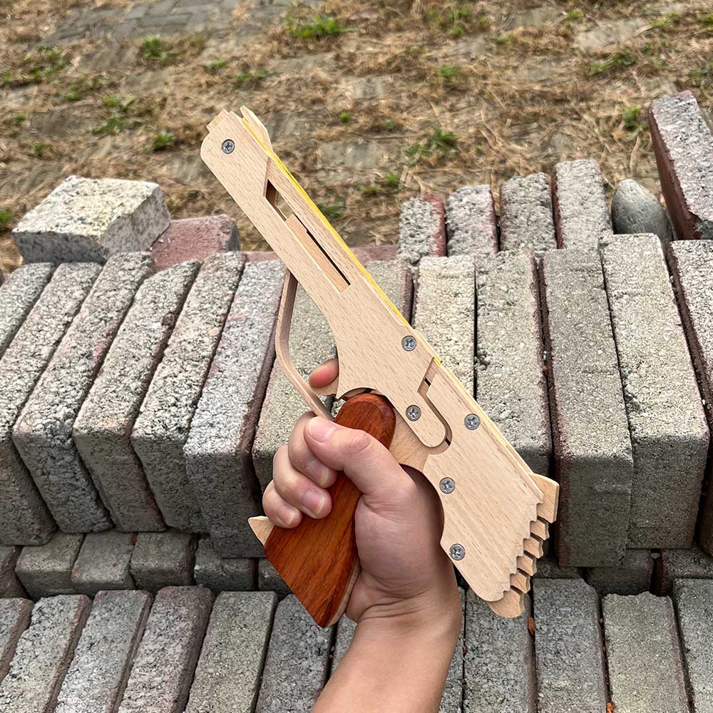 Wooden Assembled Flying Eagle Solid Wood Pistol