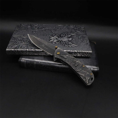 3D Horse Sculpture Folding Knife