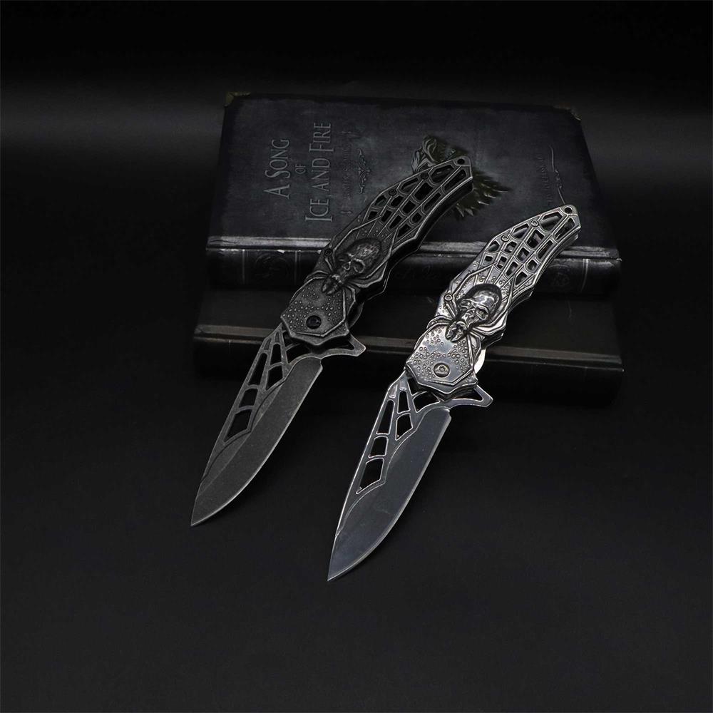 3D Skeleton Spider Folding Knife