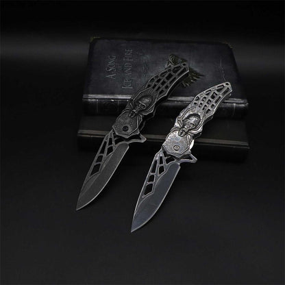 3D Skeleton Spider Folding Knife