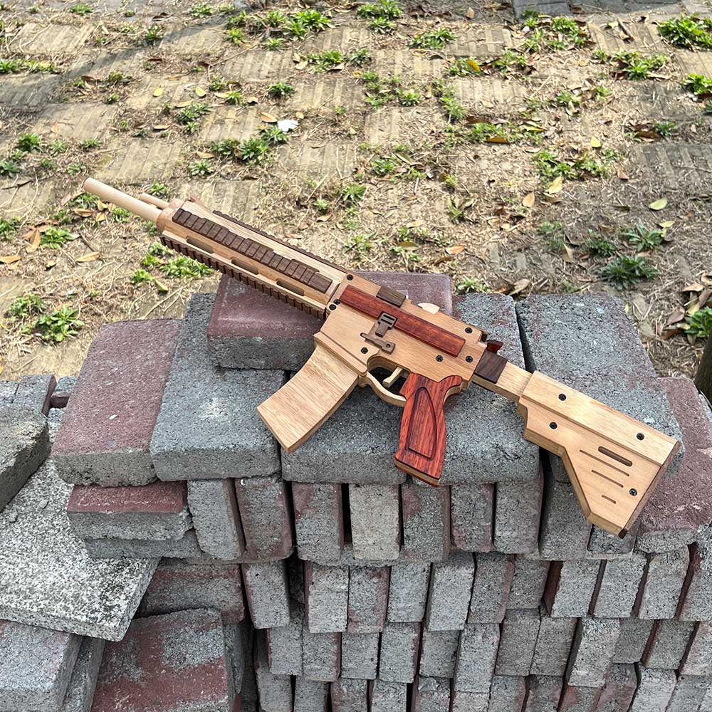 M416 Wooden Rubber Band Gun Model Kit