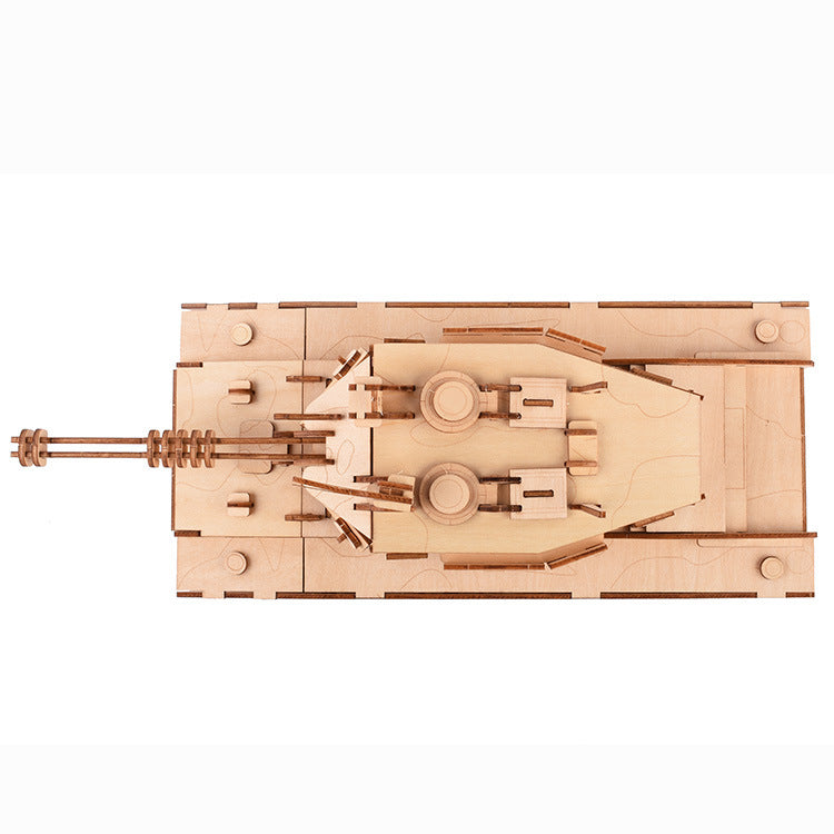 DIY 3D M1 Abrams Tank Wooden Puzzle Kit Leones Marvelous Items