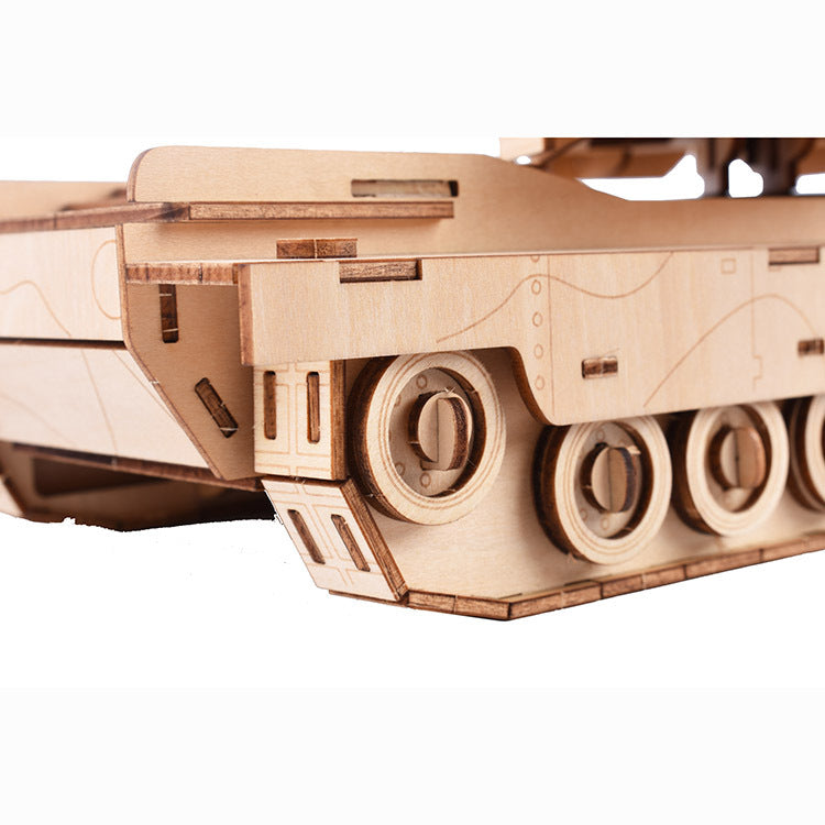 DIY 3D M1 Abrams Tank Wooden Puzzle Kit