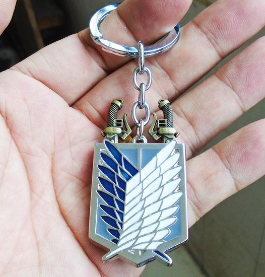 2 In 1 AOT Keychain Necklace