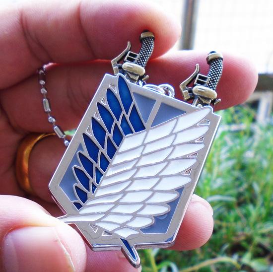 2 In 1 AOT Keychain Necklace