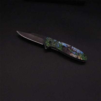 Male Deer Folding Knife Portable Camping Tool
