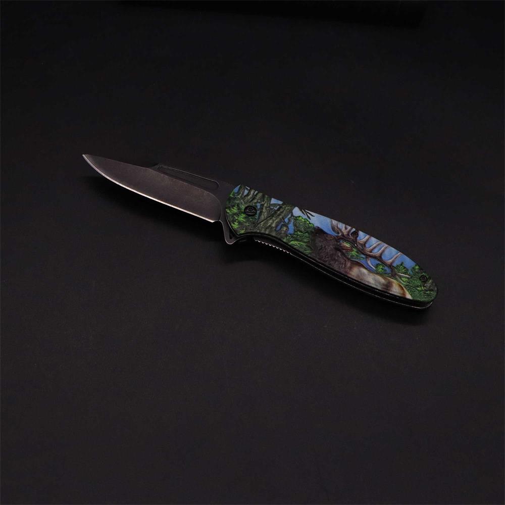 Male Deer Folding Knife Portable Camping Tool