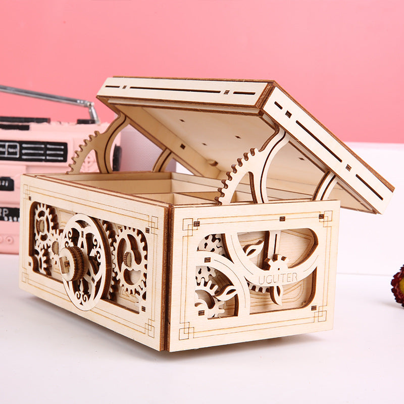Wooden Music Box 3D Puzzle Creative Double Magic Box