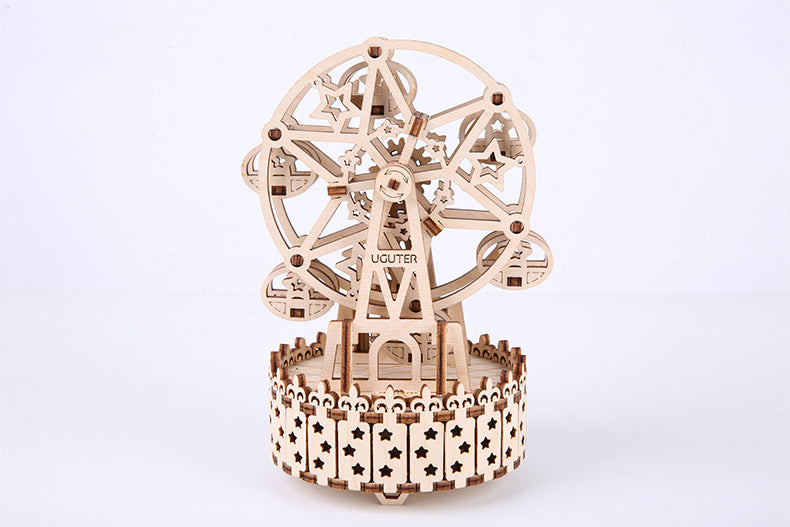 3D Wooden Assembled Mirage Ferris Wheel Music Box Model Kit