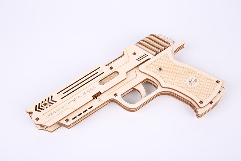 3D Wooden Assembled Rubber Band Gun  Model Kit
