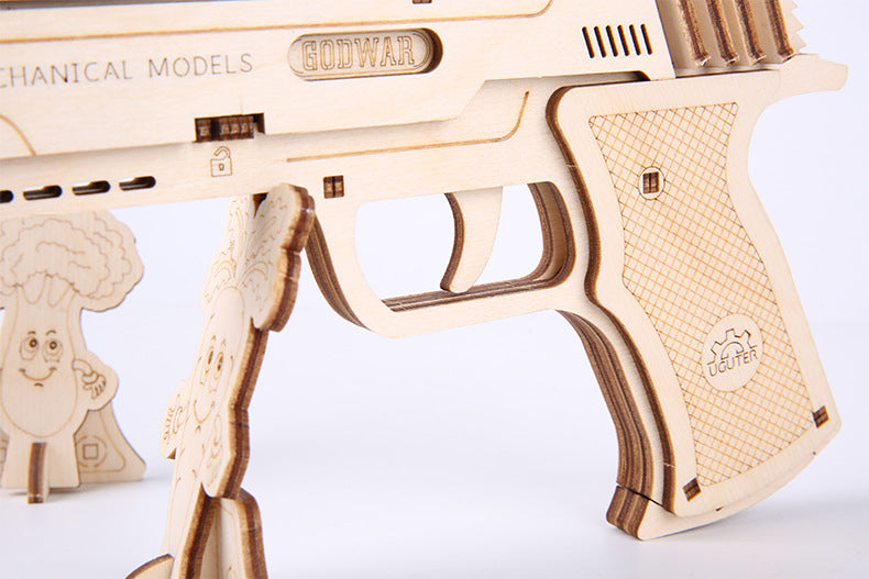 3D Wooden Assembled Rubber Band Gun  Model Kit