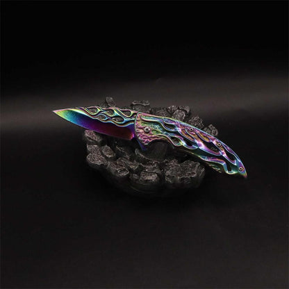 Fantastic Flame Shape Folding Knife