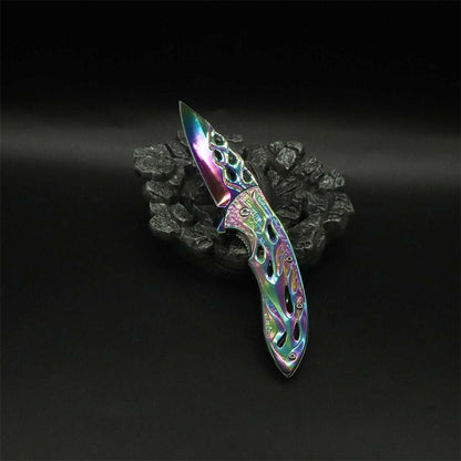 Fantastic Flame Shape Folding Knife