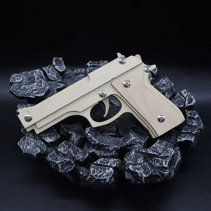 Assembled M92F Wooden Rubber Band Gun