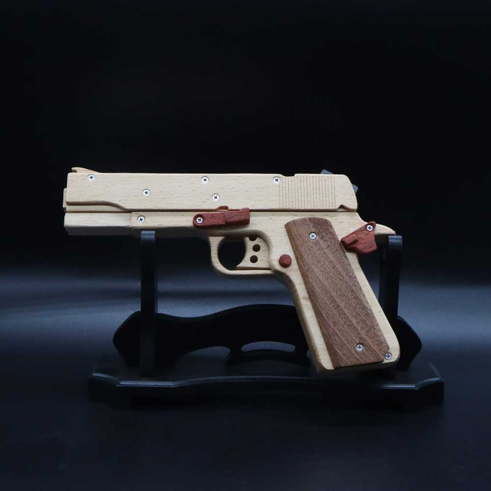 Assembled M1911 Wooden Replica Rubber Band Gun