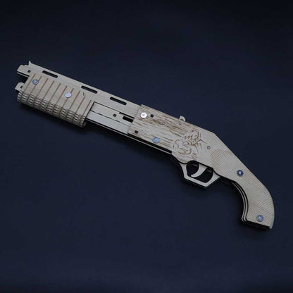Wooden Mossberg Shotgun Rubber Band Gun Model Kit