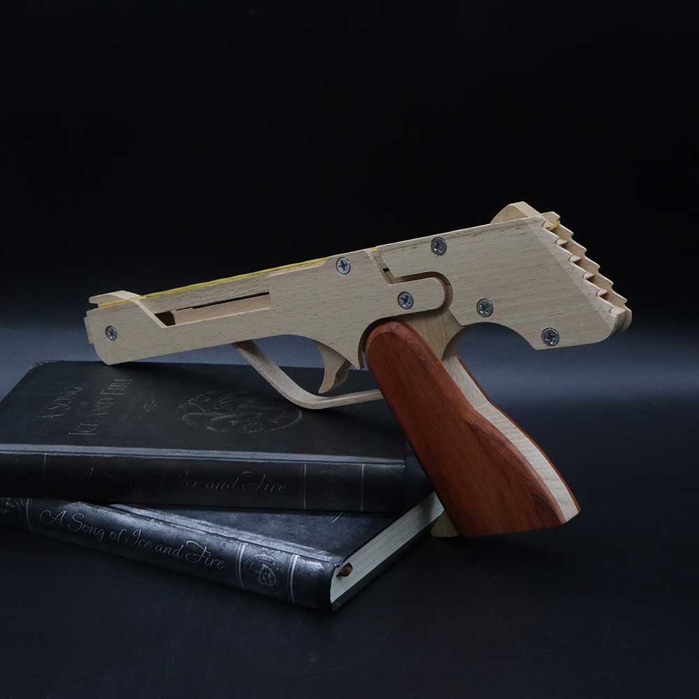 Wooden Assembled Flying Eagle Solid Wood Pistol