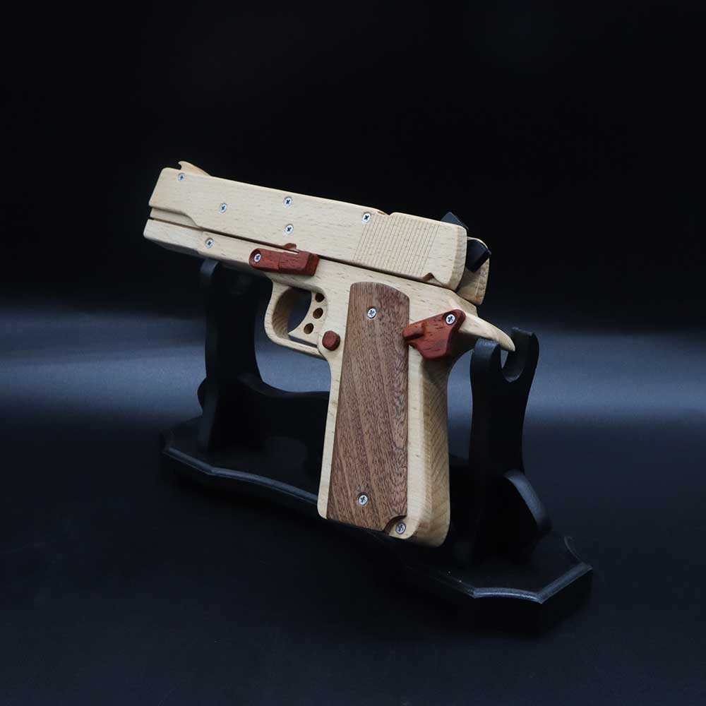 Assembled M1911 Wooden Replica Rubber Band Gun