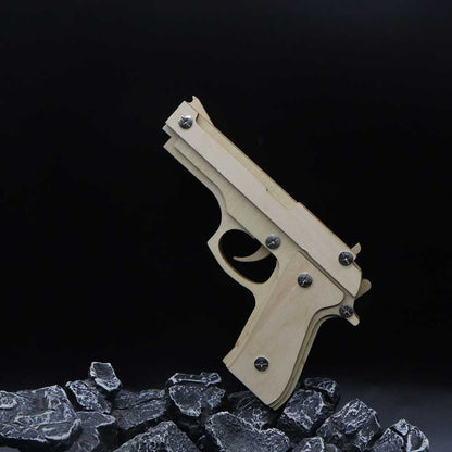 Assembled M92F Wooden Rubber Band Gun