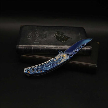 3D Western Dragon Folding Knife