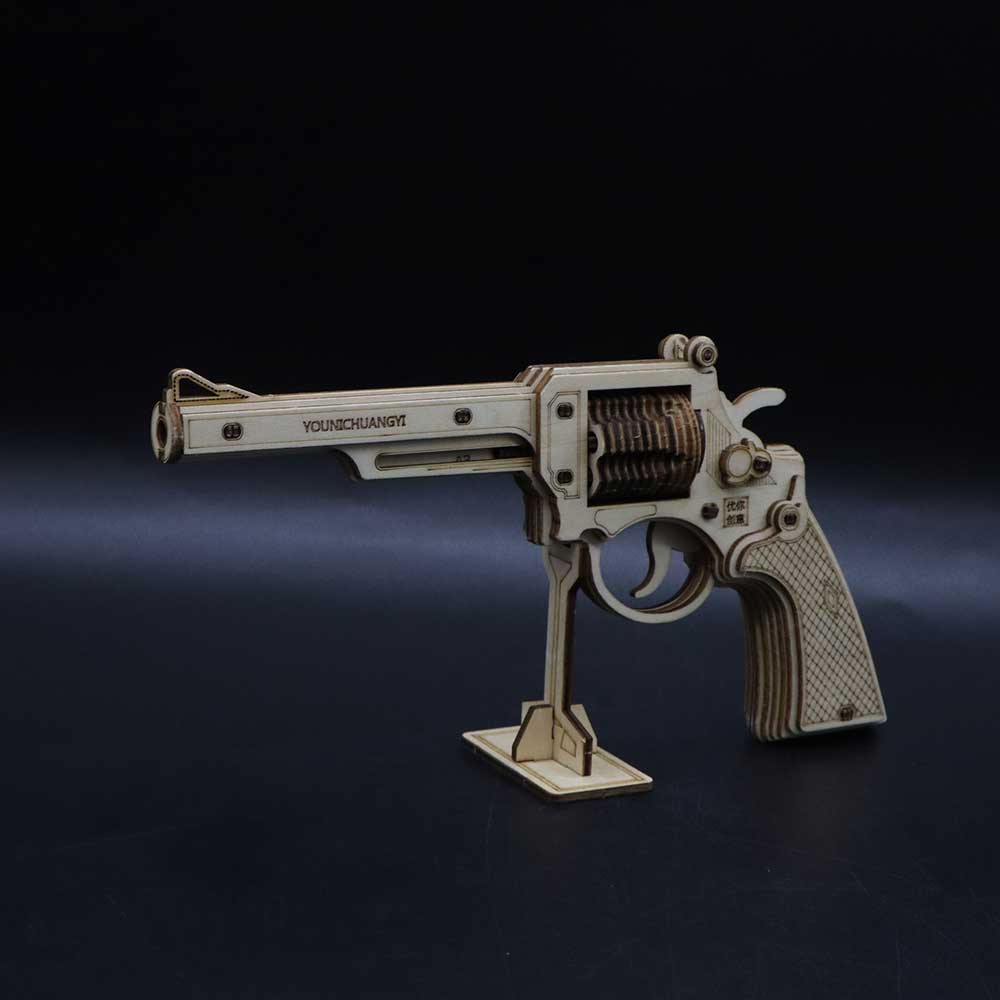 Revolver Wooden Model Kit  S&W Gun