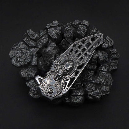 3D Skeleton Spider Folding Knife